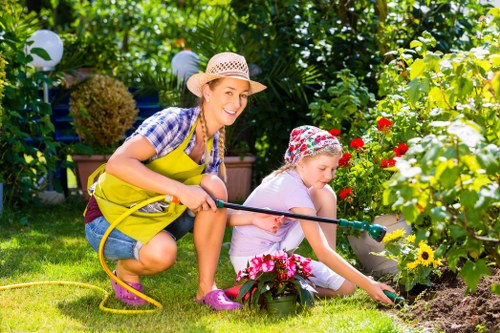 Sustainable garden maintenance with compostable and recyclable materials